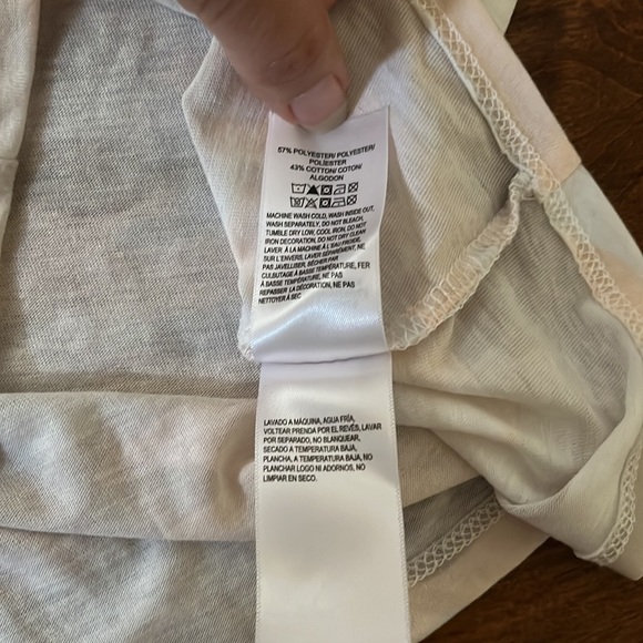 NWT Lucky Brand Peach Tan Camo Tie Front Tank Top V Neck - Picture 9 of 12